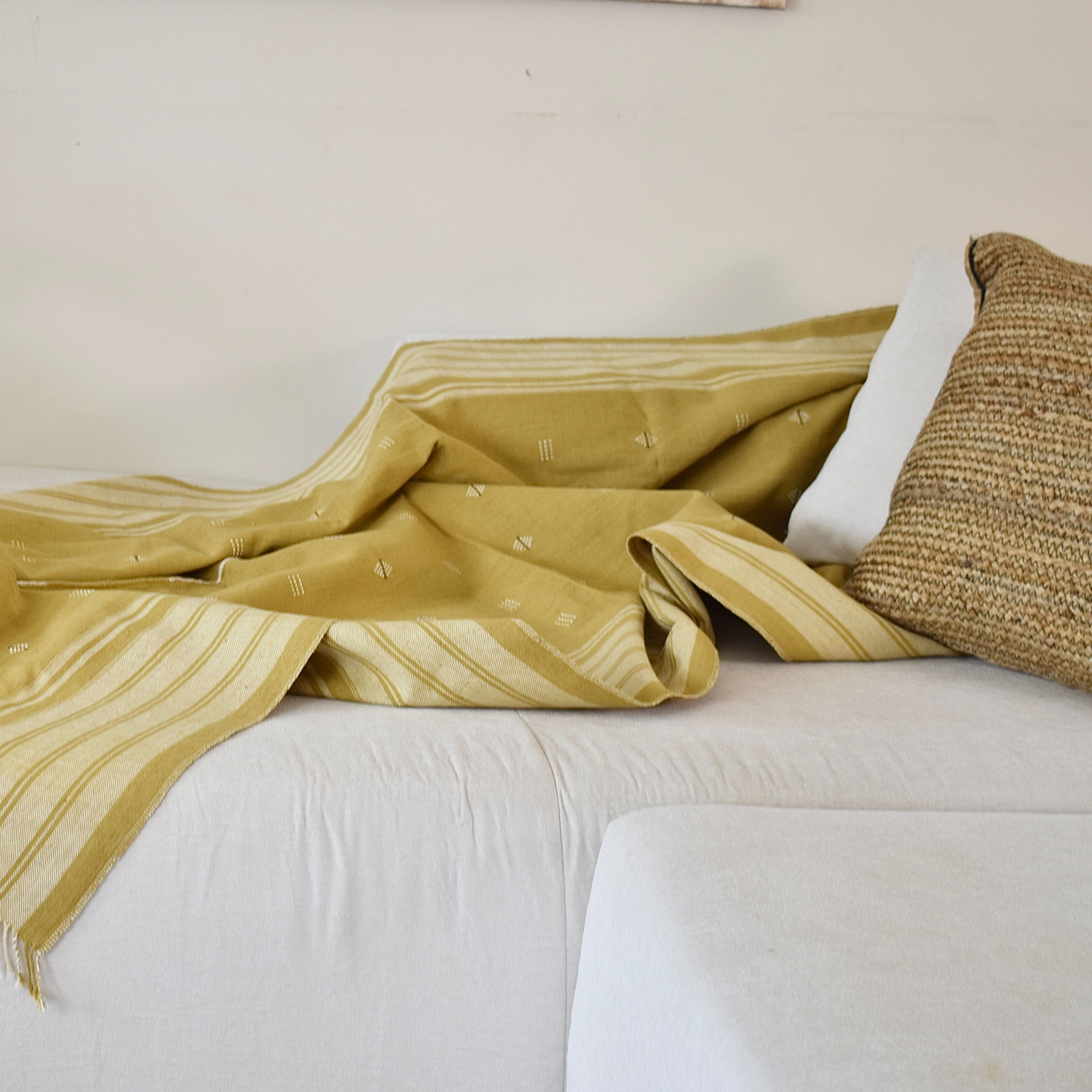 Sand Grains Organic Cotton Throw Blanket