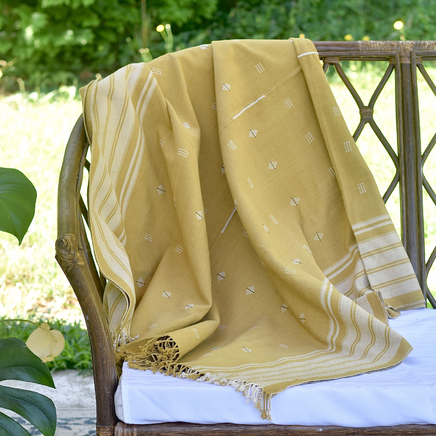 Sand Grains Organic Cotton Throw Blanket