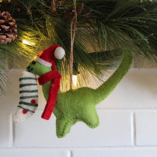 Dino Felt Ornament