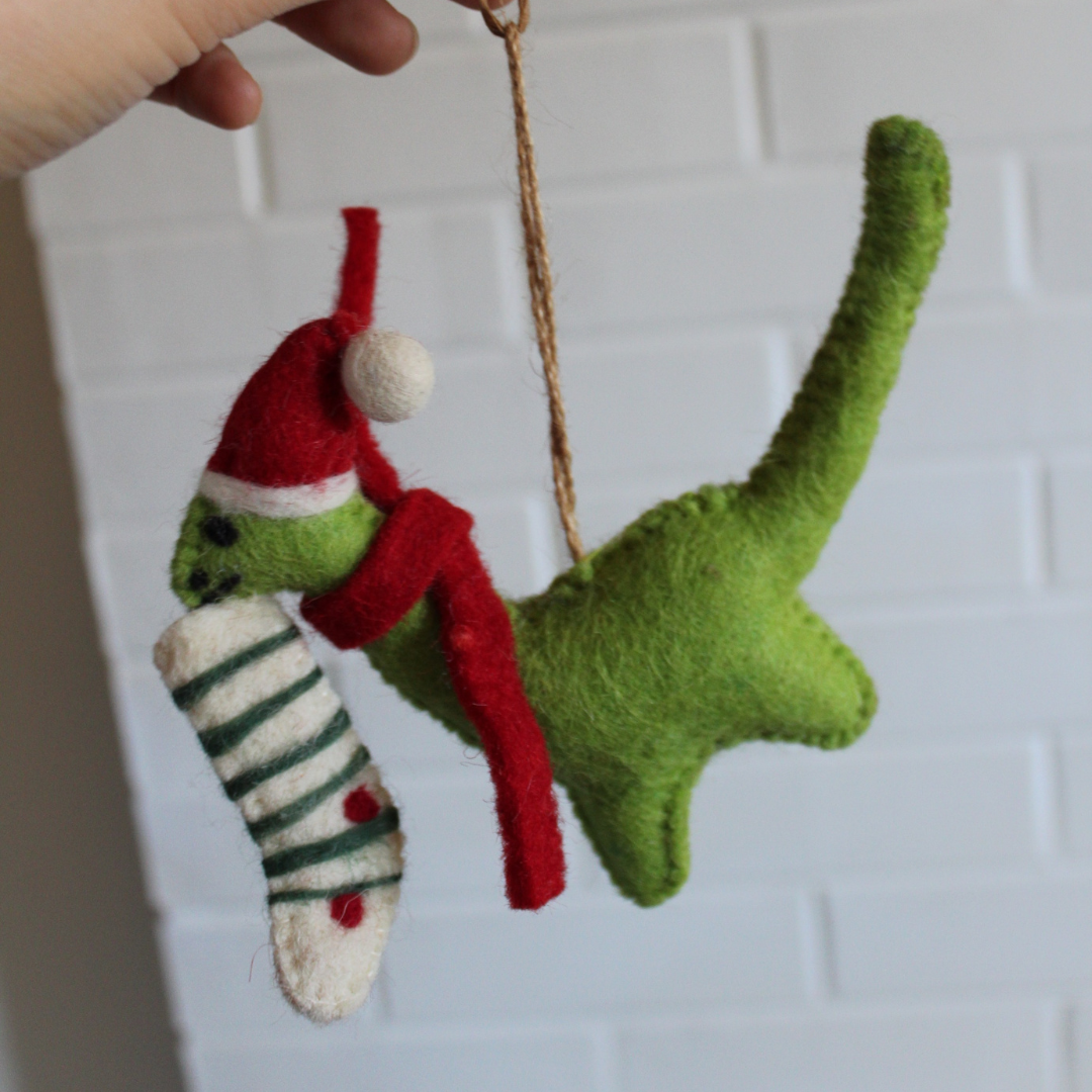 Dino Felt Ornament